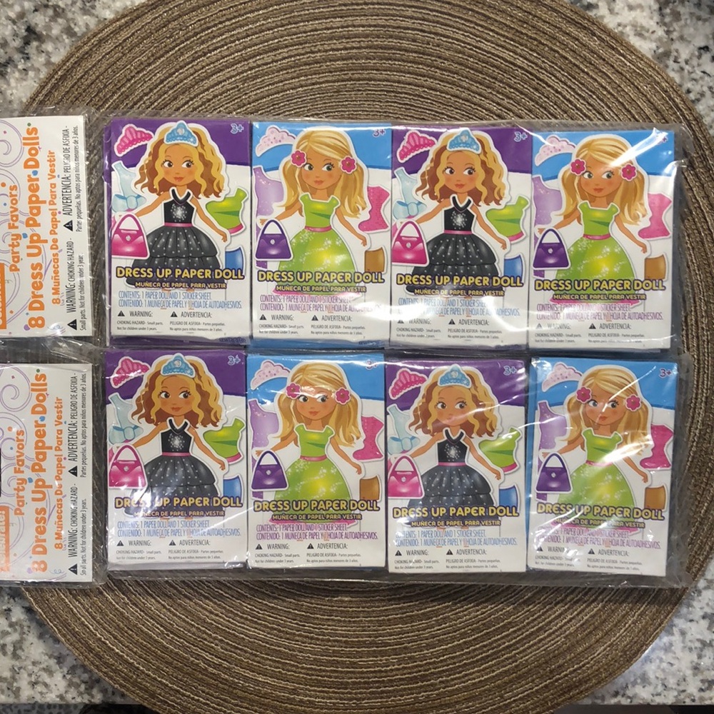Dress Up Paper Dolls Party Favors